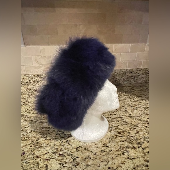 York Furrier Purple Dyed Fox Headband. Velcro attachments for comfort. NWT - OS - Picture 2 of 7